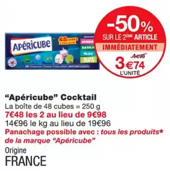 Monoprix APÉRICUBE Cocktail offre