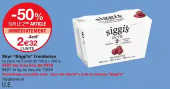 Monoprix SIGGI'S Skyr framboise offre