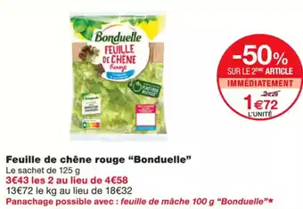 Monoprix BONDUELLE Feuille de chêne rouge offre