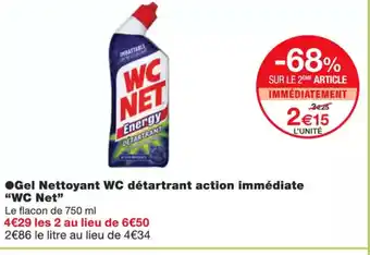 Monoprix WC NET Gel nettoyant wc détartrant action immédiate offre