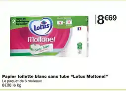 Monoprix LOTUS MOLTONEL Papier toilette blanc sans tube offre
