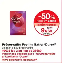 Monoprix DUREX Préservatifs feeling extra offre