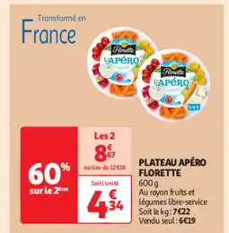 Auchan Supermarché Plateau apéro florette offre