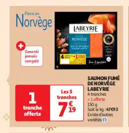 Auchan Supermarché Saumon fumé de norvège labeyrie offre