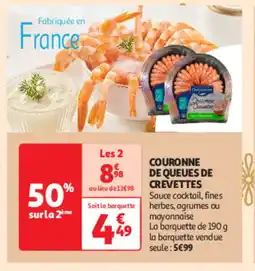 Auchan Supermarché Couronne de queues de crevettes offre