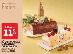 Auchan Supermarché Bûche framboise mascarpone ou chocolat offre