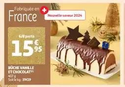 Auchan Supermarché Bûche vanille et chocolat offre