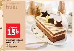 Auchan Supermarché Bûche versaillais 3 chocolats offre