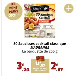 MADRANGE 30 saucisses cocktail classique