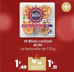 Coccinelle Supermarché BLINI 16 blinis cocktail offre