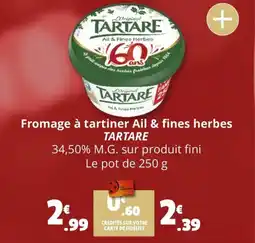 Coccinelle Supermarché TARTARE Fromage à tartiner ail & fines herbes offre