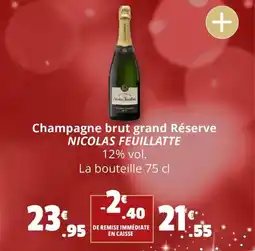 Coccinelle Supermarché NICOLAS FEUILLATTE Champagne brut grand réserve offre