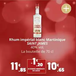Coccinelle Supermarché SAINT JAMES Rhum impérial blanc martinique offre