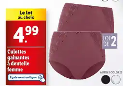 Lidl Culottes gainantes à dentelle femme offre