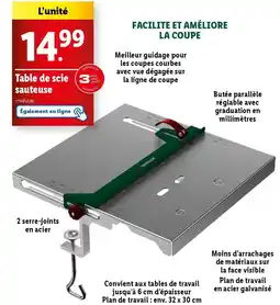 Lidl Table de scie sauteuse offre