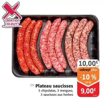 Colruyt CRÉATION COLRUYT Plateau saucisses offre