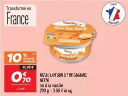 Netto Riz au lait sur lit de caramel offre