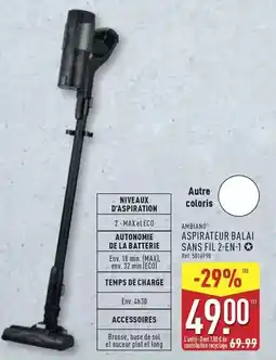 ALDI Aspirateur balai sans fil offre