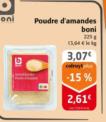 Colruyt boni Poudre d'amandes offre