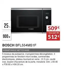 Copra Bosch - micro ondes encastrable niche 38cm bfl554ms 1f offre