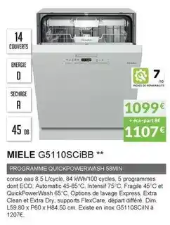 Copra Miele - g5110scibb offre