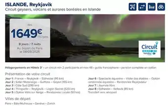 Carrefour Market Carrefour - circuit geysers, volans et aurores boreales en islande offre