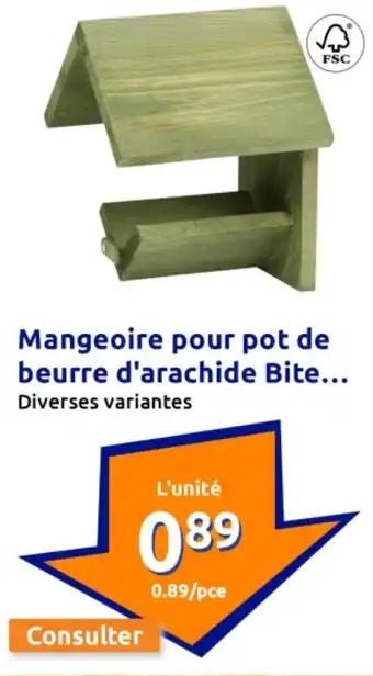 Action Mangeoire pour pot de beurre d'arachide Bite... offre