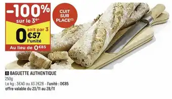 Leader Price Baguette Authentique offre