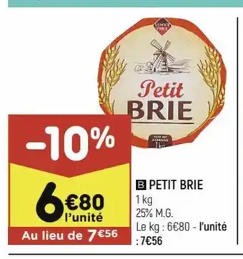 Leader Price Petit Brie offre