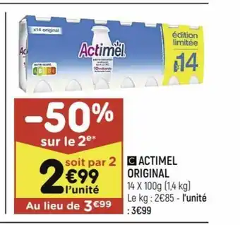 Leader Price Actimel Original offre