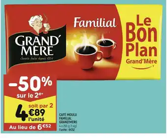 Leader Price Café Moulu Familial Grand'Mere offre