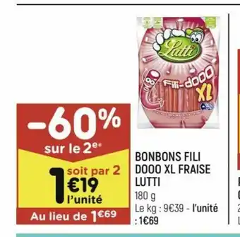 Bonbons Fili Dooo XL Fraise Lutti