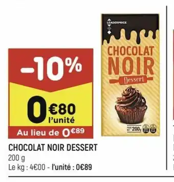 Chocolat Noir Dessert
