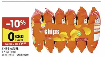 Leader Price Chips Nature offre