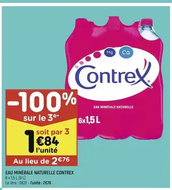 Leader Price Eau Minérale Naturelle Contrex offre