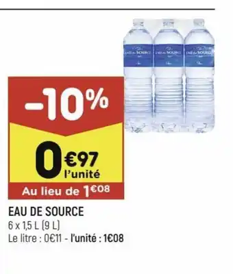 Leader Price Eau De Source offre