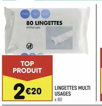Leader Price Lingettes Multi Usages offre