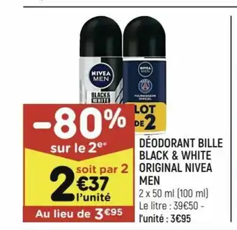 Déodorant Bille Black & White Original Nivea Men