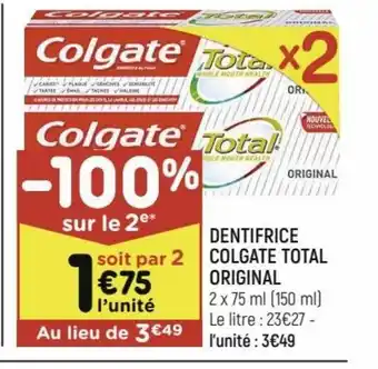 Dentifrice Colgate Total Original