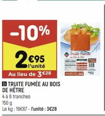 Leader Price Truite Fumée Au Bois De Hetre offre