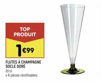 Leader Price Flutes A Champagne Socle Doré offre
