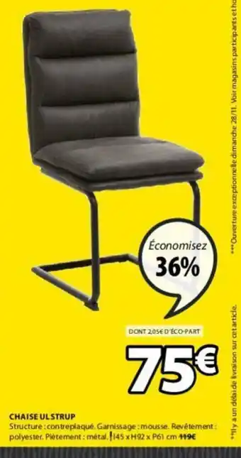 JYSK Chaise Ul Strup offre