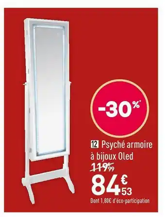 Conforama Psyché armoire à bijoux oled offre