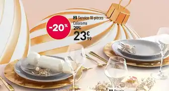 Conforama Service 18 pièces colorama offre