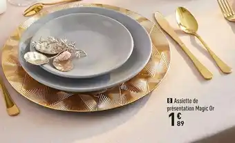 Assiette de présentation magic or