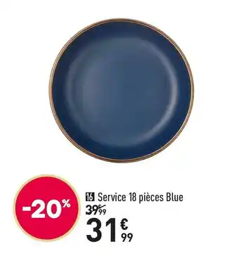Conforama Service 18 pièces blue offre