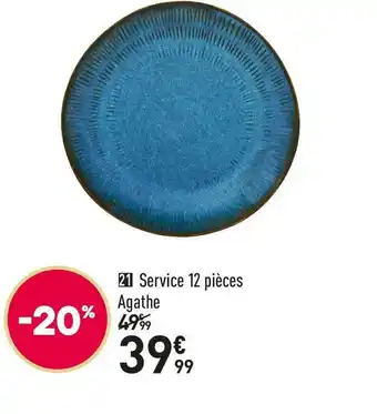 Conforama Service 12 pièces agathe offre