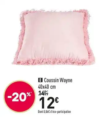 Conforama Coussin wayne 40x40 cm offre