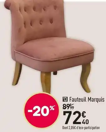 Conforama Fauteuil marquis offre