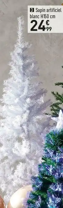 Conforama Sapin artificiel blanc h150 cm offre